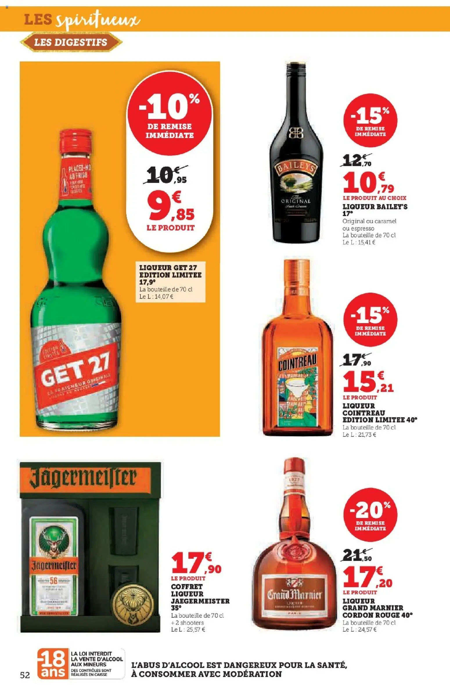 {H1} | Page: 52 | Produits: Cointreau, Grand marnier, Liqueur, Frigo