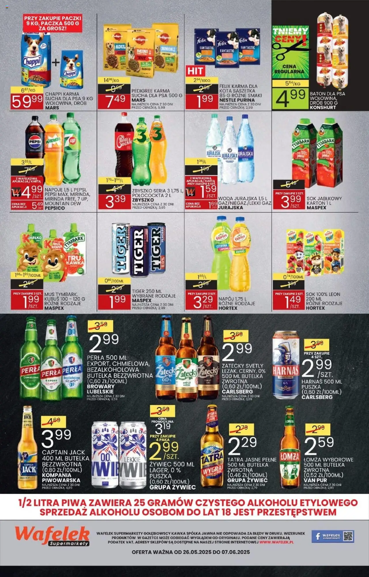 Wafelek Gazetka od 26.05.2025 | Strona: 8 | Produkty: Pepsi, Karma dla kota, Harnaś, Ananas