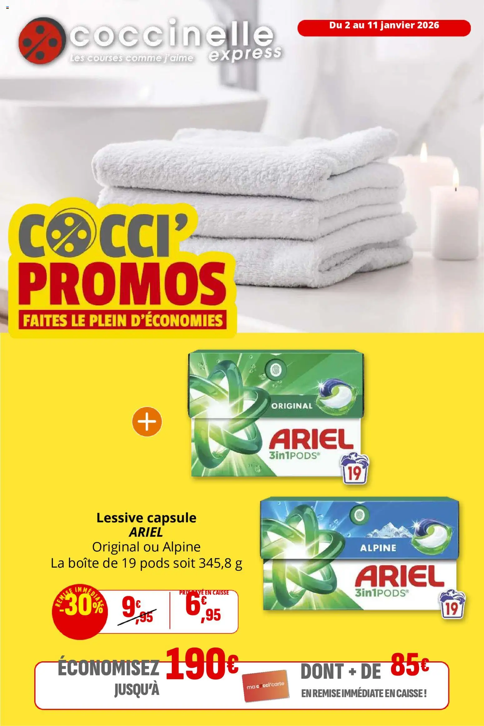 {H1} | Page: 1 | Produits: Ariel, Lessive