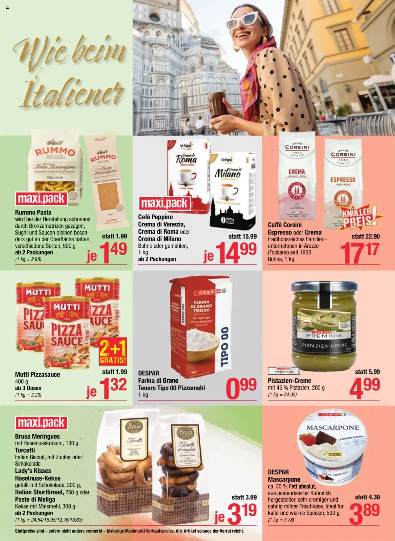 Maximarkt Bella Italia gültig ab 22.09.2025 | Seite: 4 | Produkte: Kekse, Zucker, Schokolade, Pizza