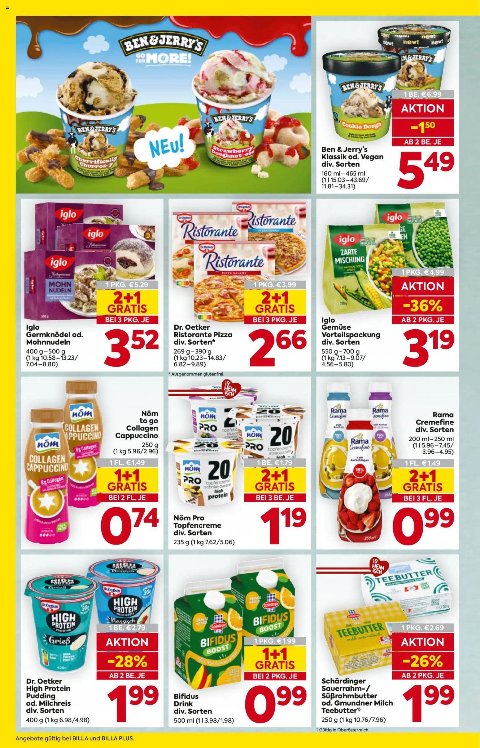 Billa Flugblatt - Oberösterreich gültig ab 05.03.2026 | Seite: 8 | Produkte: Gemüse, Milch, Pizza, Nudeln