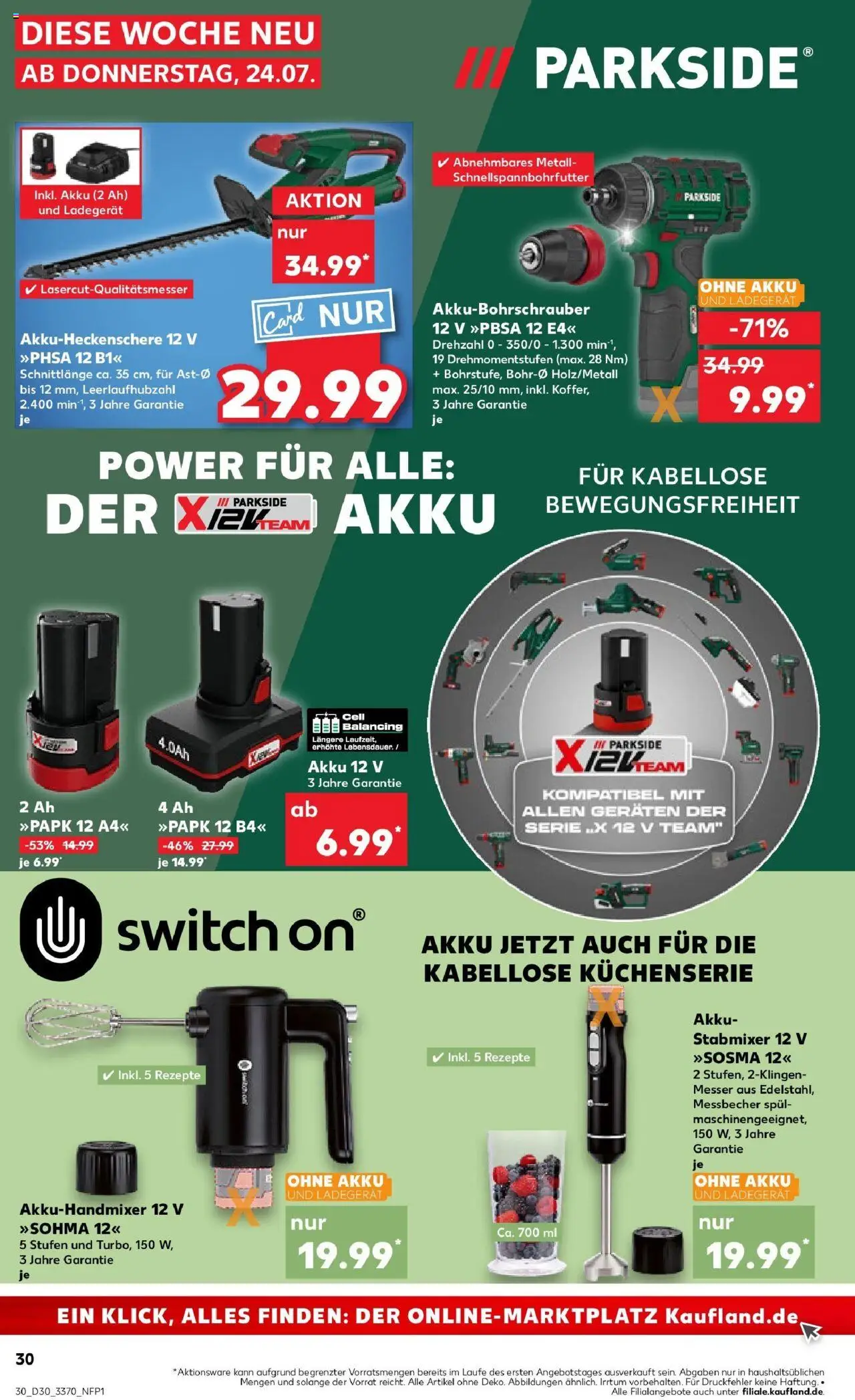 Kaufland prospekt Merseburg	 - gültig ab dem 24.07.2025 | Seite: 30 | Produkte: Mixer, Stabmixer, Ladegerät
