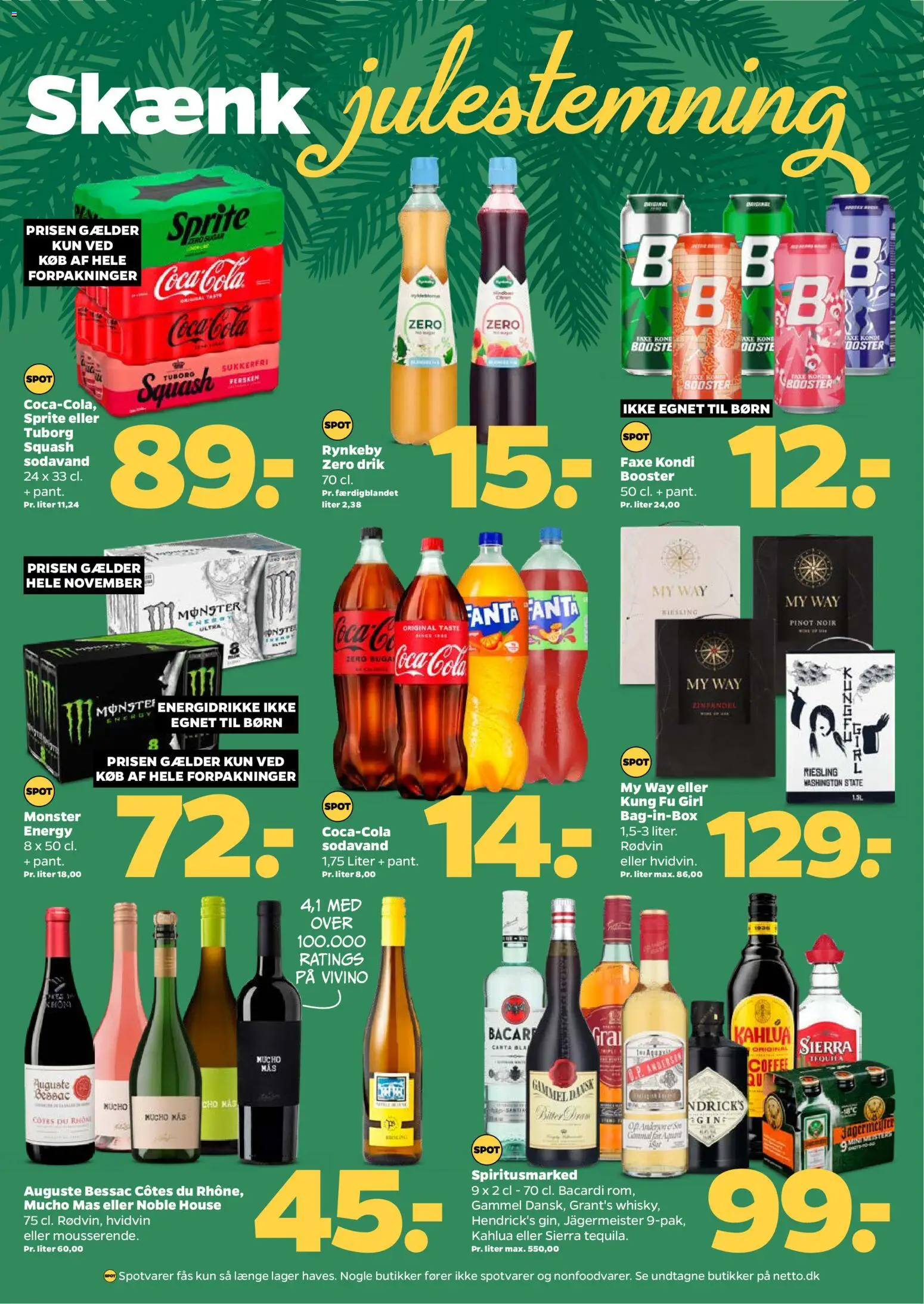 Netto tilbudsavis – gyldig fra 15.11.2025 | Side: 25 | Produkter: Juice, Squash, Sodavand, Skænk