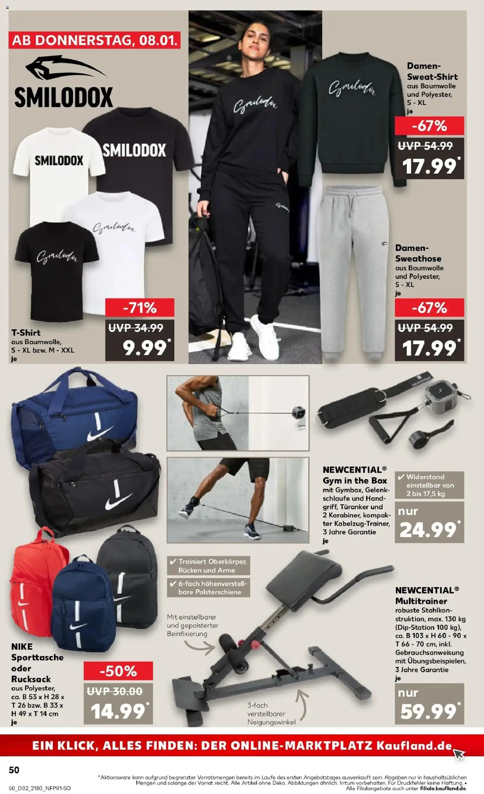 Kaufland prospekt Schwäbisch Gmünd	 – gültig ab 08.01.2026 | Seite: 50 | Produkte: Sweatshirt, T-Shirt, Box, Rucksack
