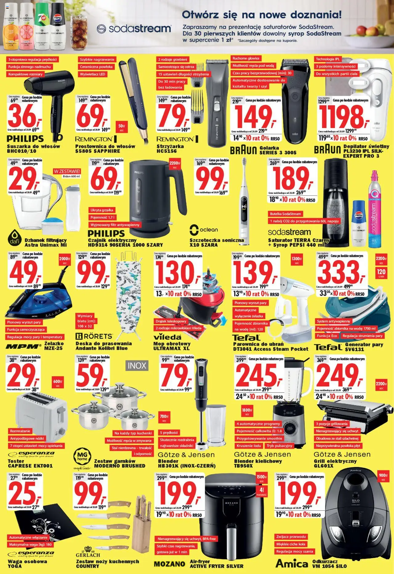 Mediaexpert Gazetka - Wielkie otwarcie Gorzów Wielkopolski od 18.09.2025 | Strona: 6 | Produkty: Czajnik, Smoothie, Parownica, Vileda