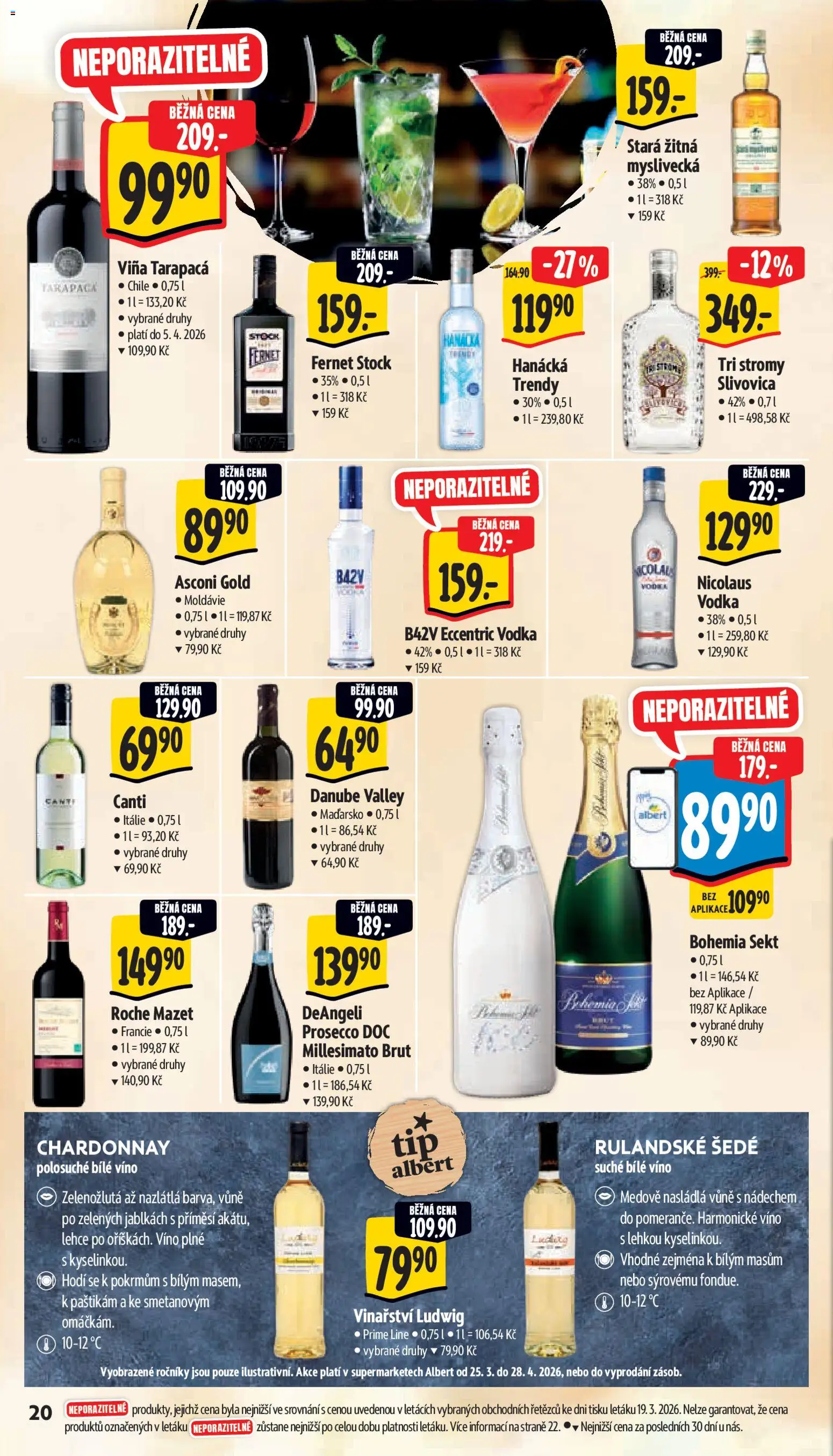 Albert leták - Supermarket od 25.03.2026 | Strana: 30 | Produkty: Tarapaca, Prosecco, Víno, Prosecco DOC