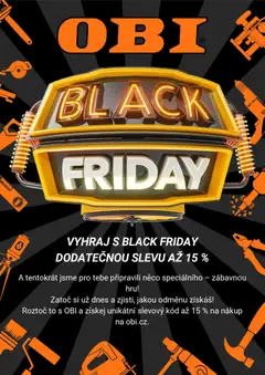 Náhled letáku OBI Black Friday avízo od 24.11.2025