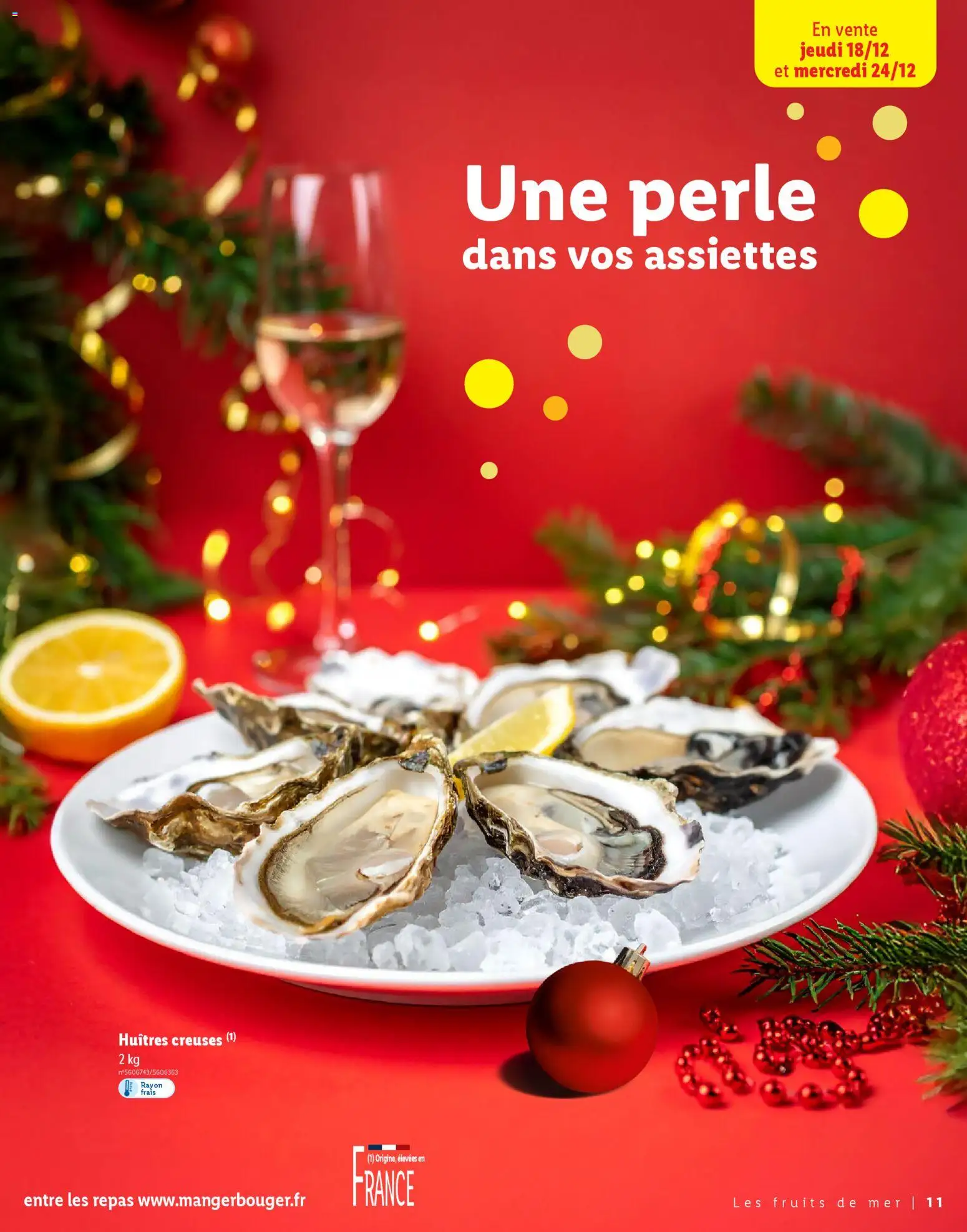 {H1} | Page: 11 | Produits: Fruits de mer, Huitres creuses, Huîtres