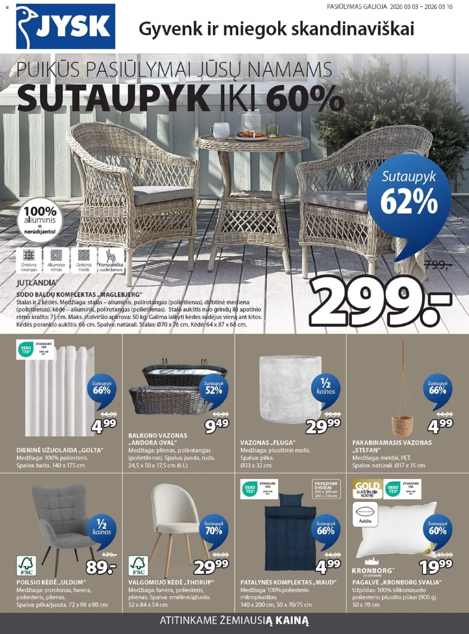 JYSK akcijos nuo 03.03.2026 | Puslapis: 1