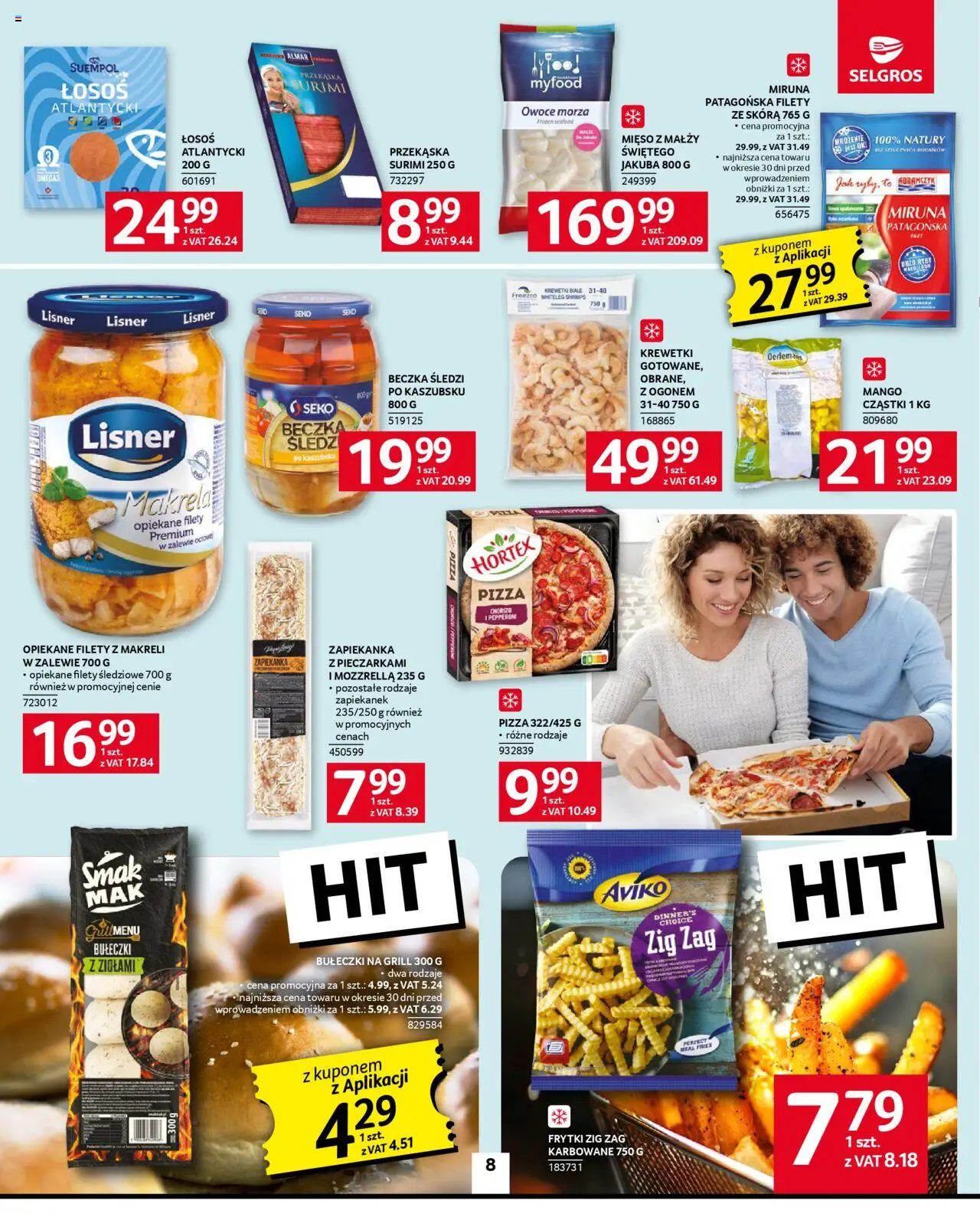 Selgros cash&carry Gazetka od 18.06.2025 | Strona: 8 | Produkty: Łosoś atlantycki, Mięso, Łosoś, Frytki