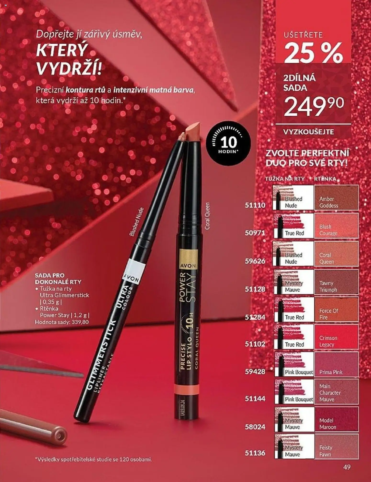 Avon katalog 12/2025 od 01.12.2025 | Strana: 49 | Produkty: Tužka, Rtěnka