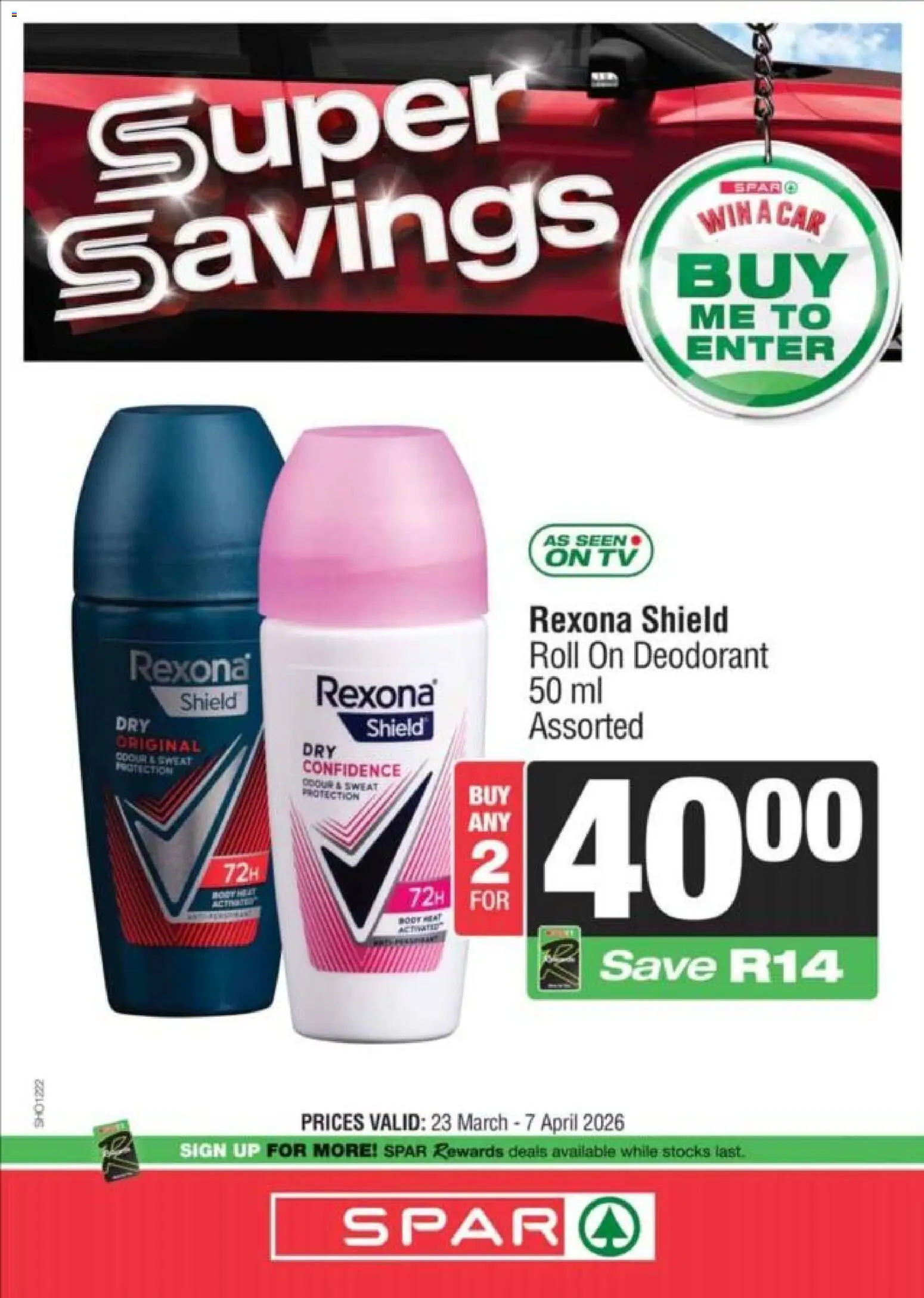 New Spar catalogue – valid from 23.03.2026 | Page: 7 | Products: TV, Deodorant