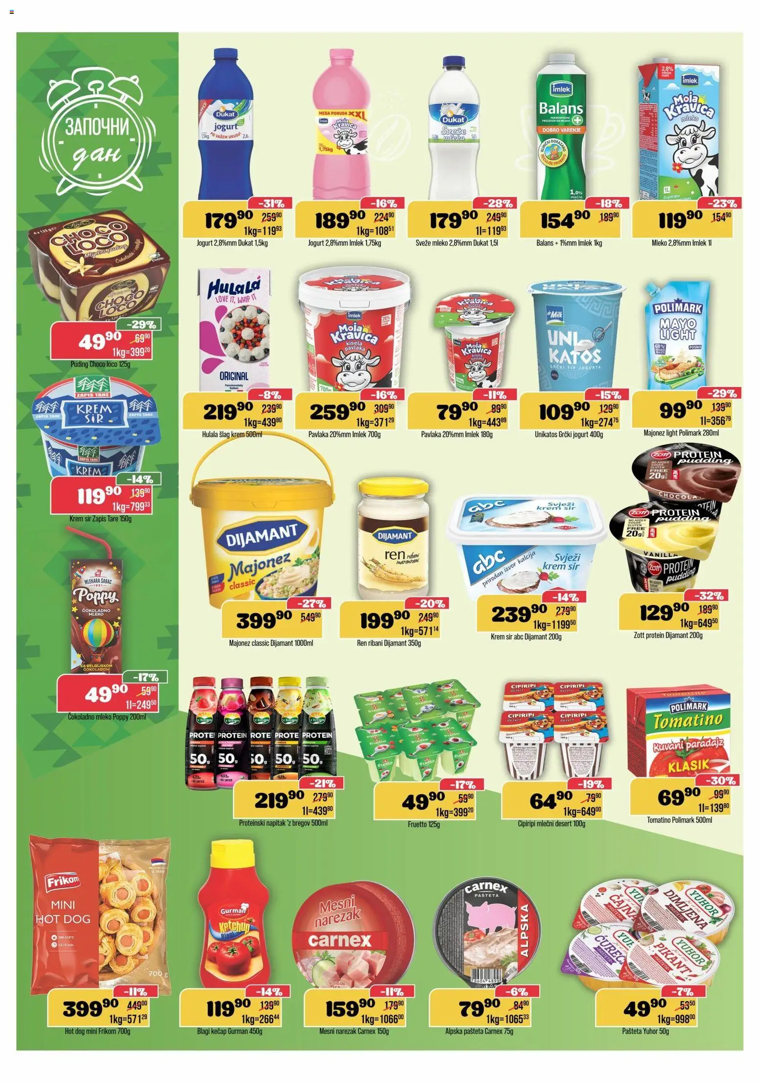 Europrom katalog - važi od 08.04.2026 | Strana: 4 | Proizvode: Protein, Šlag, Čokolada, Mesni narezak