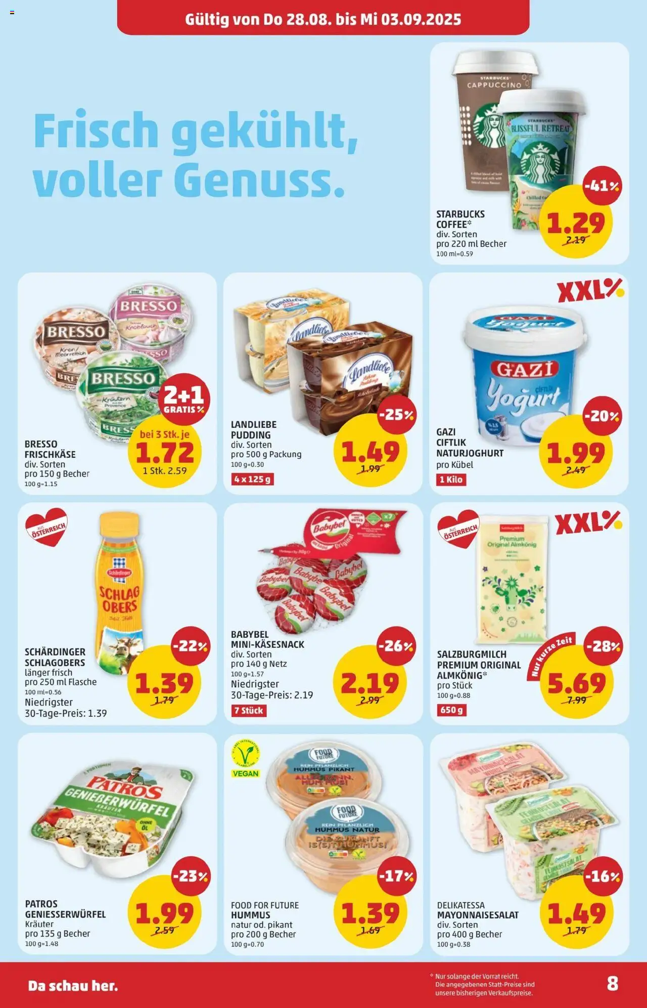 Penny Markt Flugblatt gültig ab 28.08.2025 | Seite: 8 | Produkte: Wurst, Knoblauch