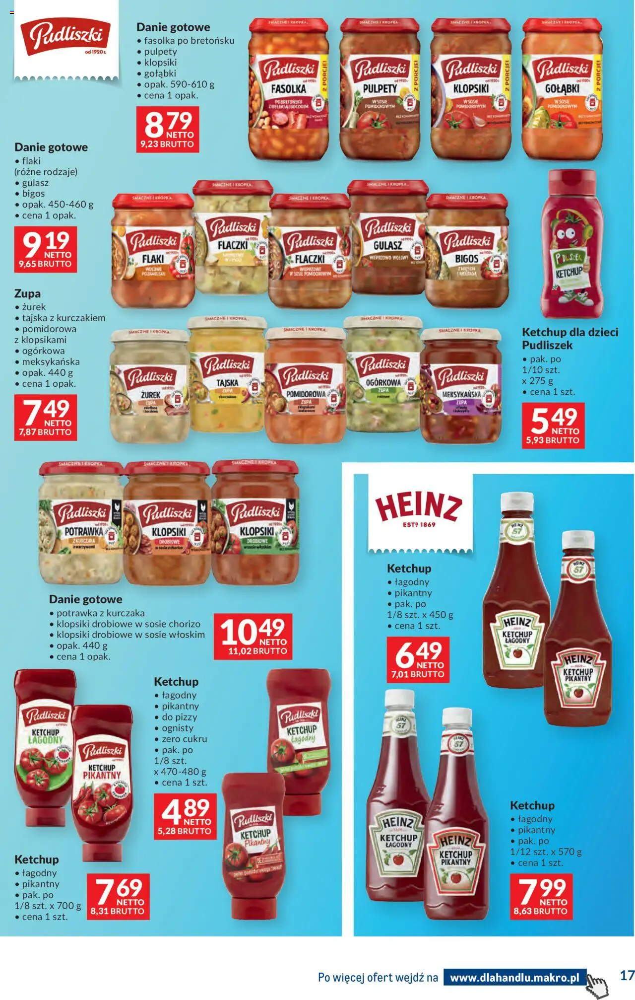 Makro Gazetka - Dystrybucja do sklepów od 14.10.2025 | Strona: 17 | Produkty: Ketchup, Zurek, Flaki, Zupa