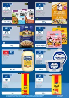 MAXIMA Leidinys Maxi Menuo│galioja nuo 01.07.2025 | Puslapis: 5 | Prekių: Fermentinis sūris, Sūris, Majonezas, Ryžiai