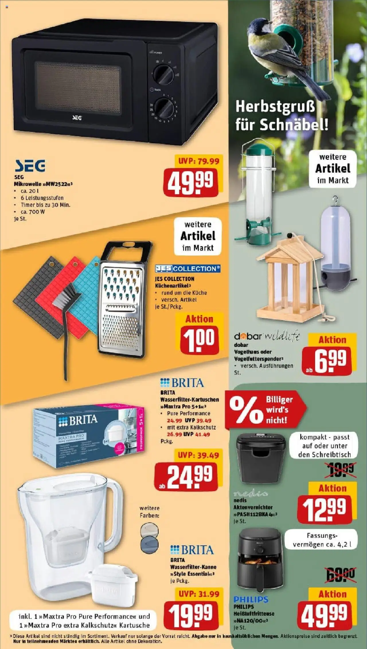 Rewe prospekt Bad Münstereifel	 – gültig ab 13.10.2025 | Seite: 29 | Produkte: Aktenvernichter, Mikrowelle, Küche, Heißluftfritteuse