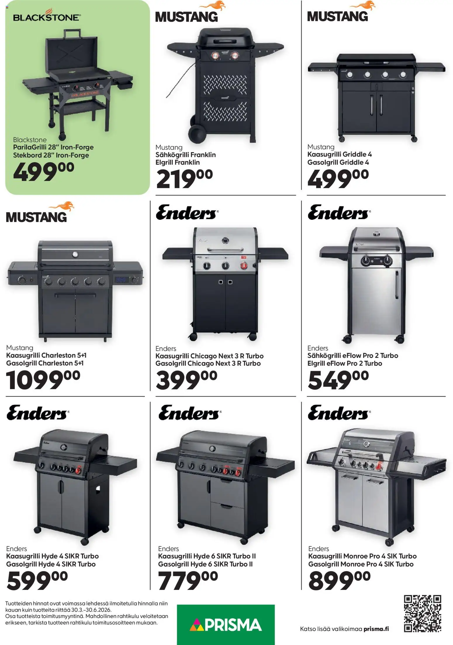 Prisma Kaikkea kotiin ja puutarhaan – voimassa 30.03.2026 alkaen | Sivu: 3 | Tuotteet: Kaasugrilli, Sähkögrilli