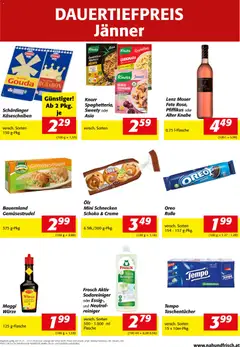 Nah und Frisch Dauertiefpreis Jänner ab 01.01.2026 gültig | Seite: 1 | Produkte: Pasta, Rosinen, Creme, Nudeln
