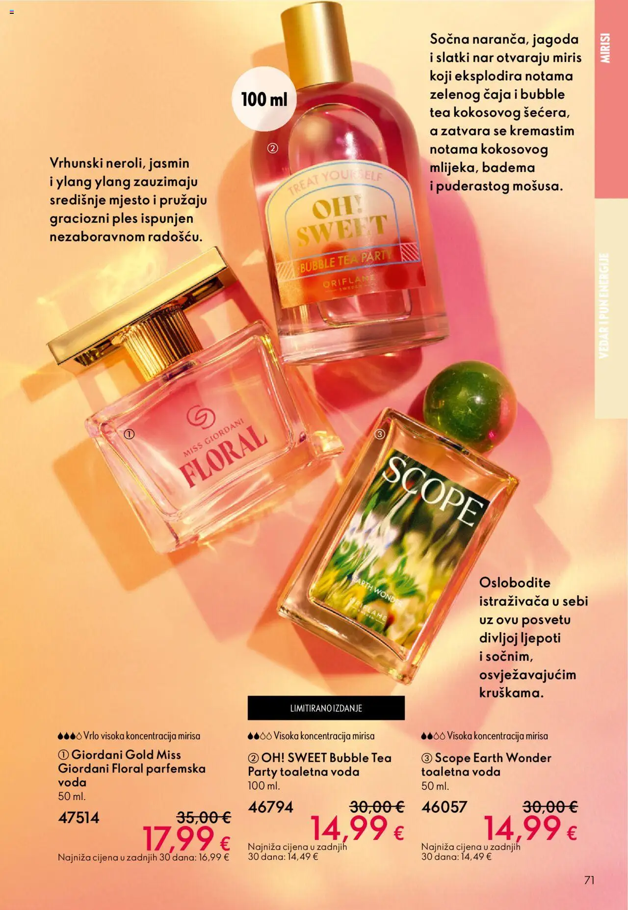 Oriflame katalog | vrijedi od 08.10.2025 | Stranica: 71 | Proizvodi: Miris, Voda