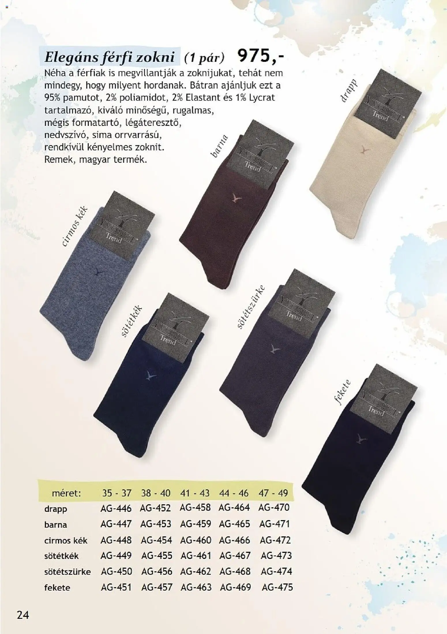 Betly akciós ujság - amely érvényes a következő dátumtól: 07.11.2025 | Oldal: 24 | Termékek: Zokni