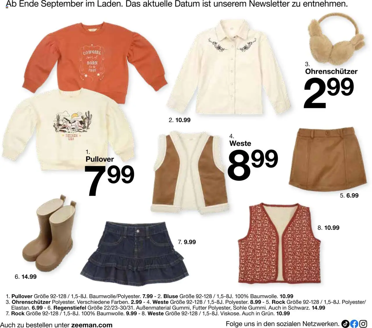 Zeeman Babyprospekt - gültig ab dem 18.07.2025 | Seite: 38 | Produkte: Rock, Bluse, Pullover, Weste