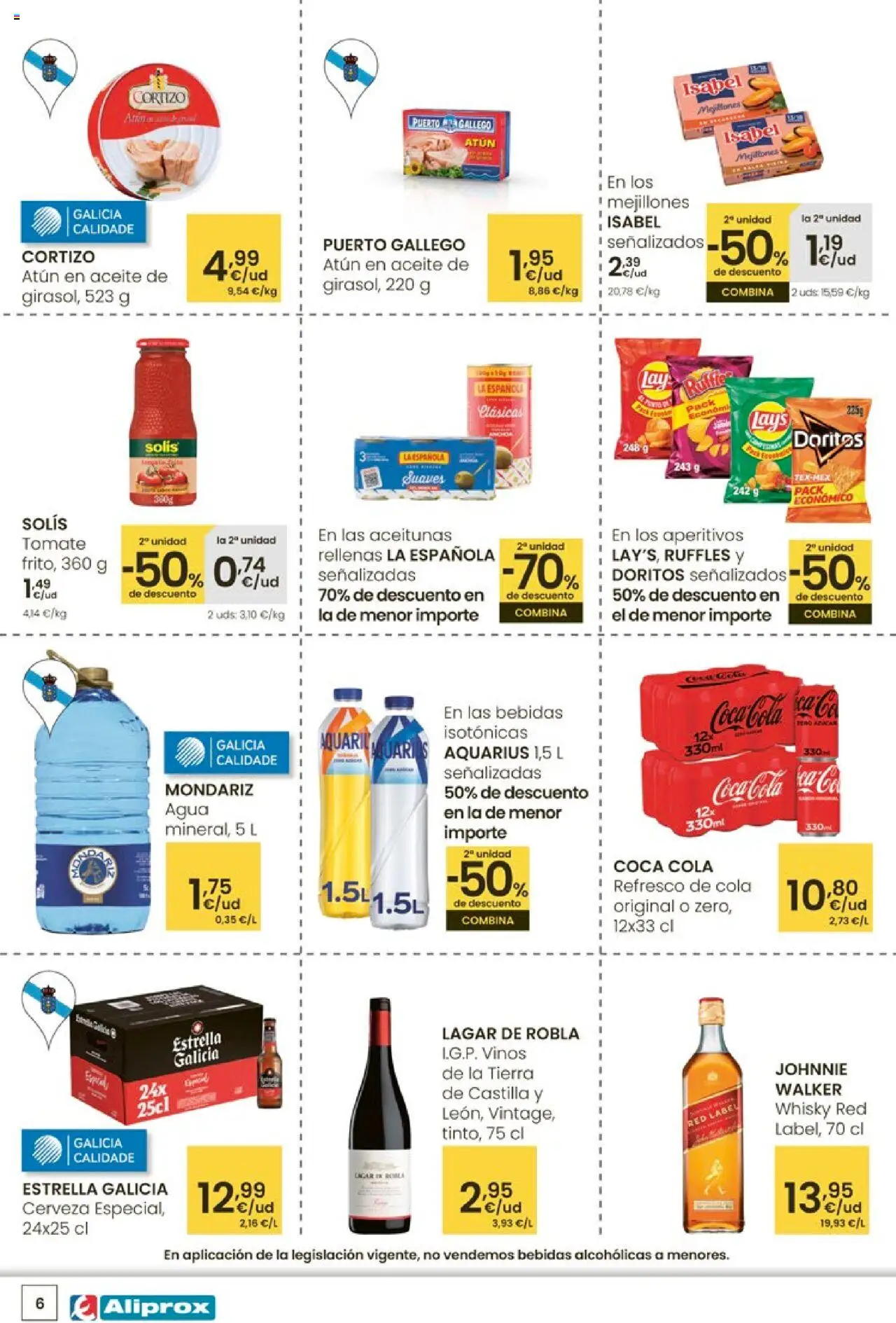 Eroski - Aliprox │ válido desde el 18.09.2025 | Página: 6 | Productos: Aceite, Cerveza, Whisky