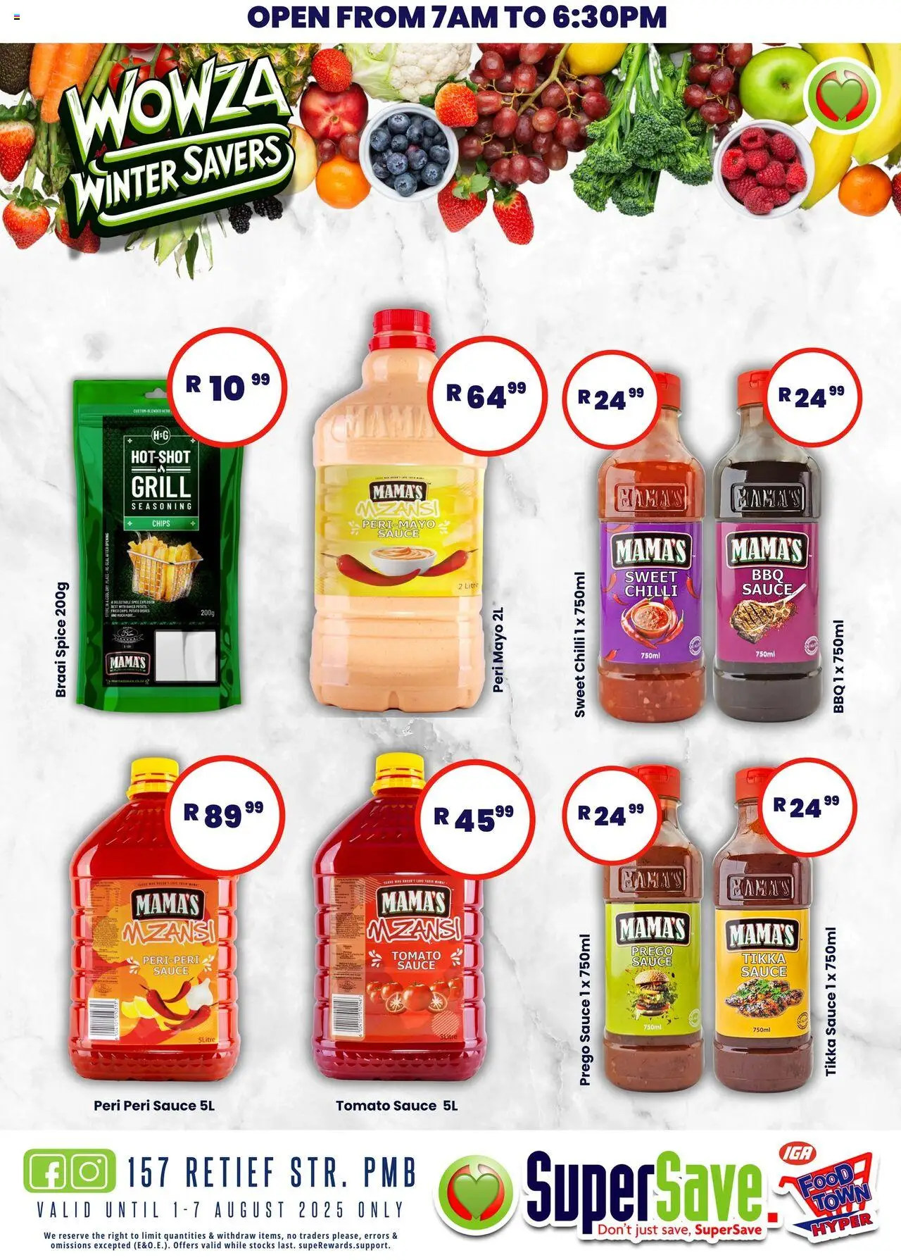 Super Save Specials │ valid from 01.08.2025 | Page: 19 | Products: Seasoning, Tomato sauce, Sauce, Chilli