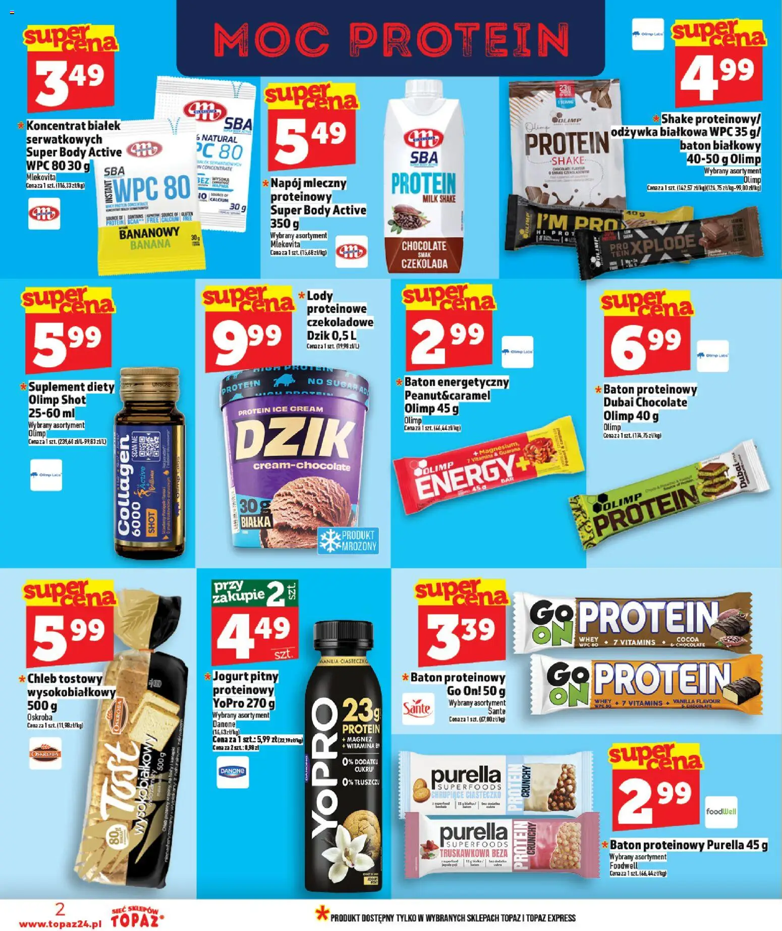 Topaz Gazetka MAZ od 15.01.2026 | Strona: 2 | Produkty: Jagody, Baton, Czekolada, Body