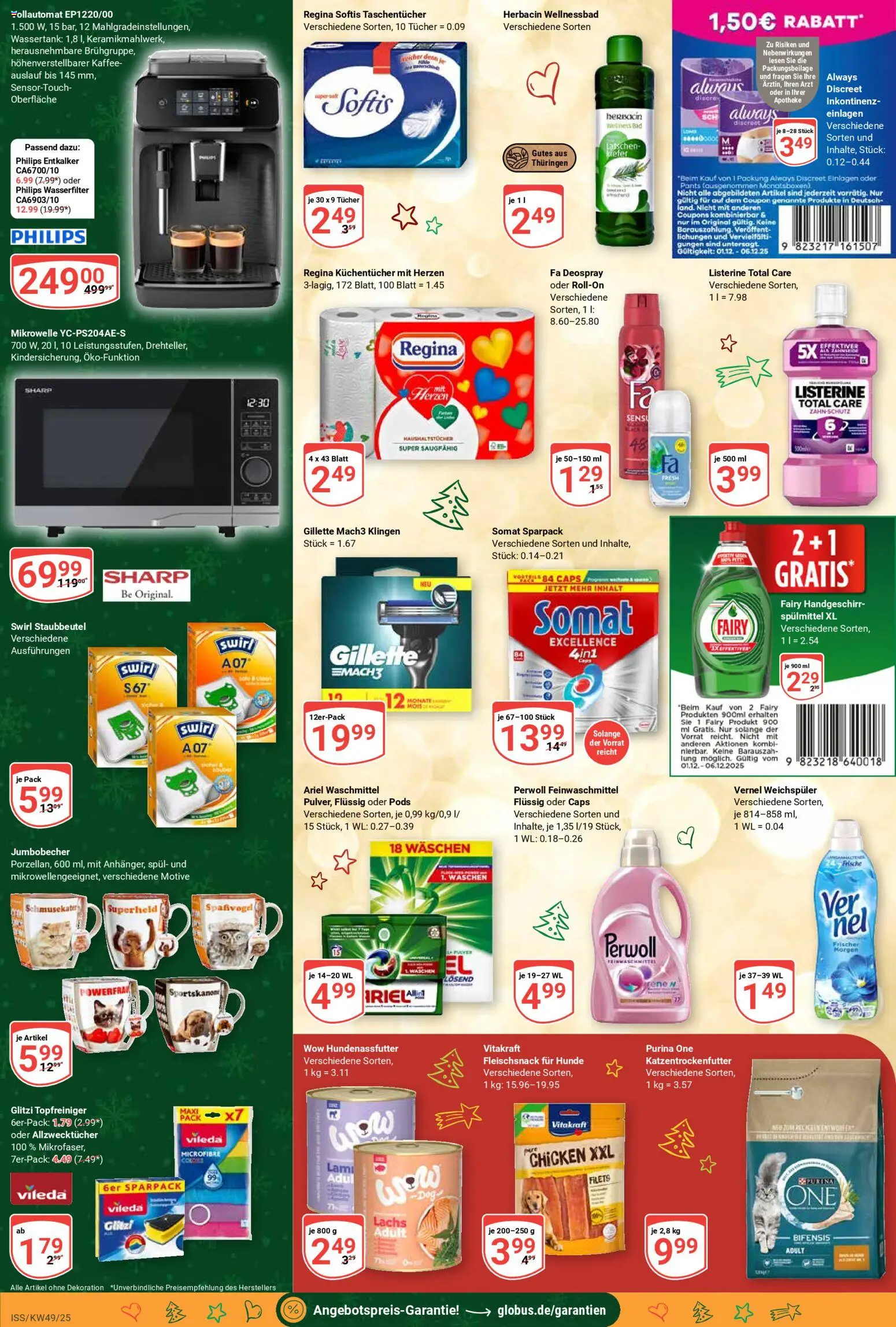 Globus Prospekt 	 – gültig ab 01.12.2025 | Seite: 7 | Produkte: Ariel, Bad, Perwoll, Vernel