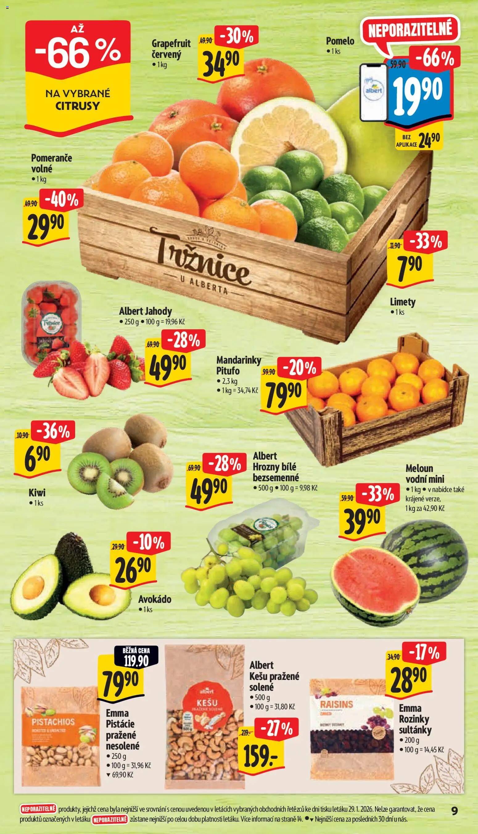 Albert leták - Supermarket od 04.02.2026 | Strana: 17 | Produkty: Rozinky, Kiwi, Avokádo, Hrozny