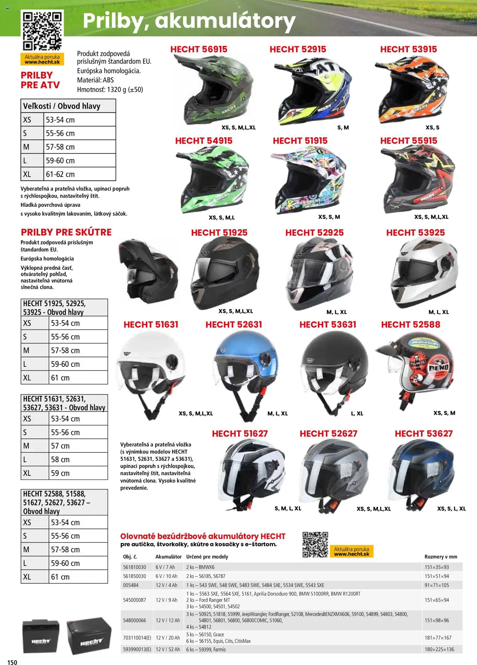 Nové Hecht akcie – leták je platný od 19.02.2026 | Strana: 150 | Produkty: Kosačky, Akumulátor