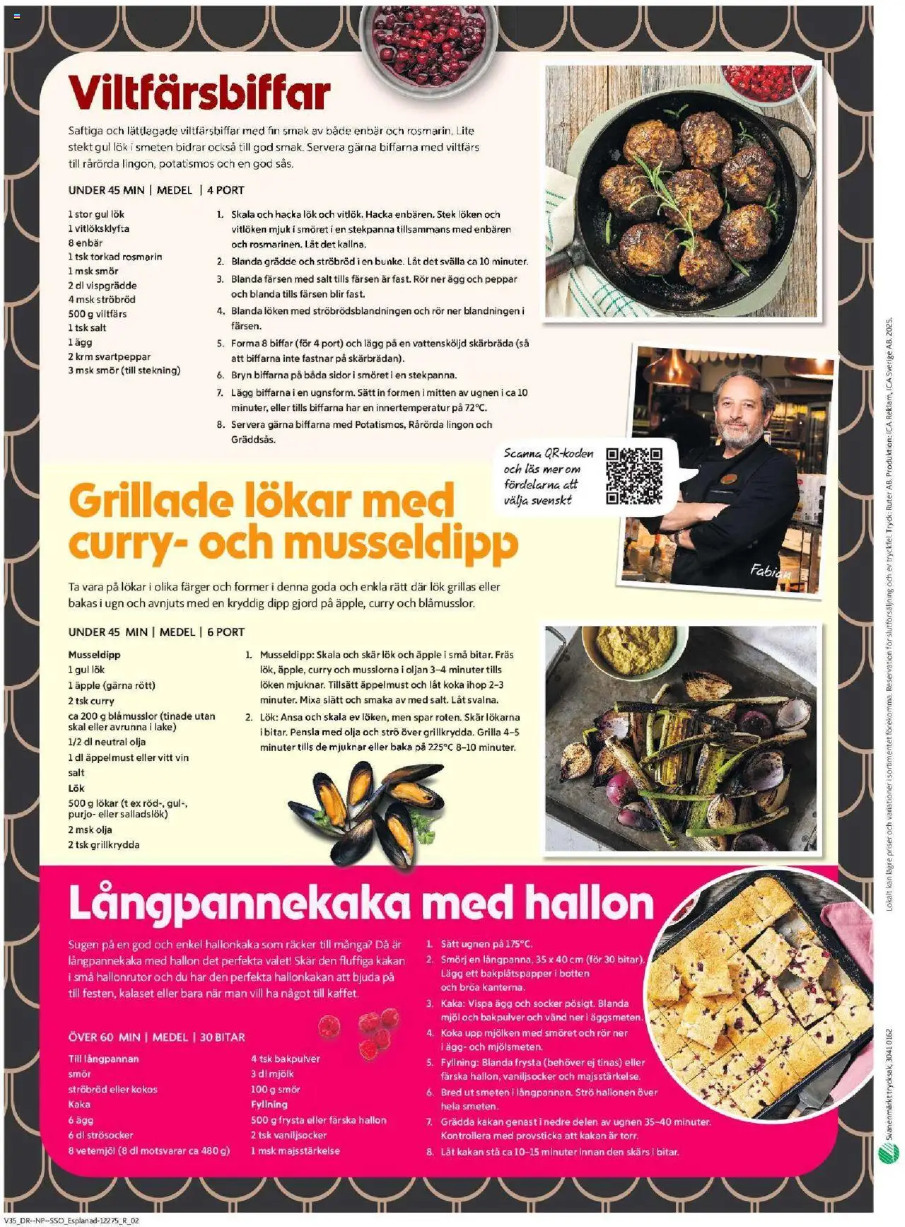 ICA Supermarket reklamblad aktuell från 25.08.2025 | Sida: 14 | Produkter: Mjölk, Gul lök, Grädde, Ugnen