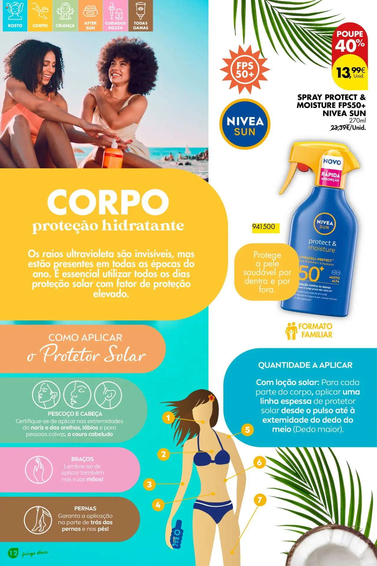 Pingo Doce - Folheto Solares │ válido de 01.04.2025 | Página: 12 | Produtos: Protetor solar, Vitamina c