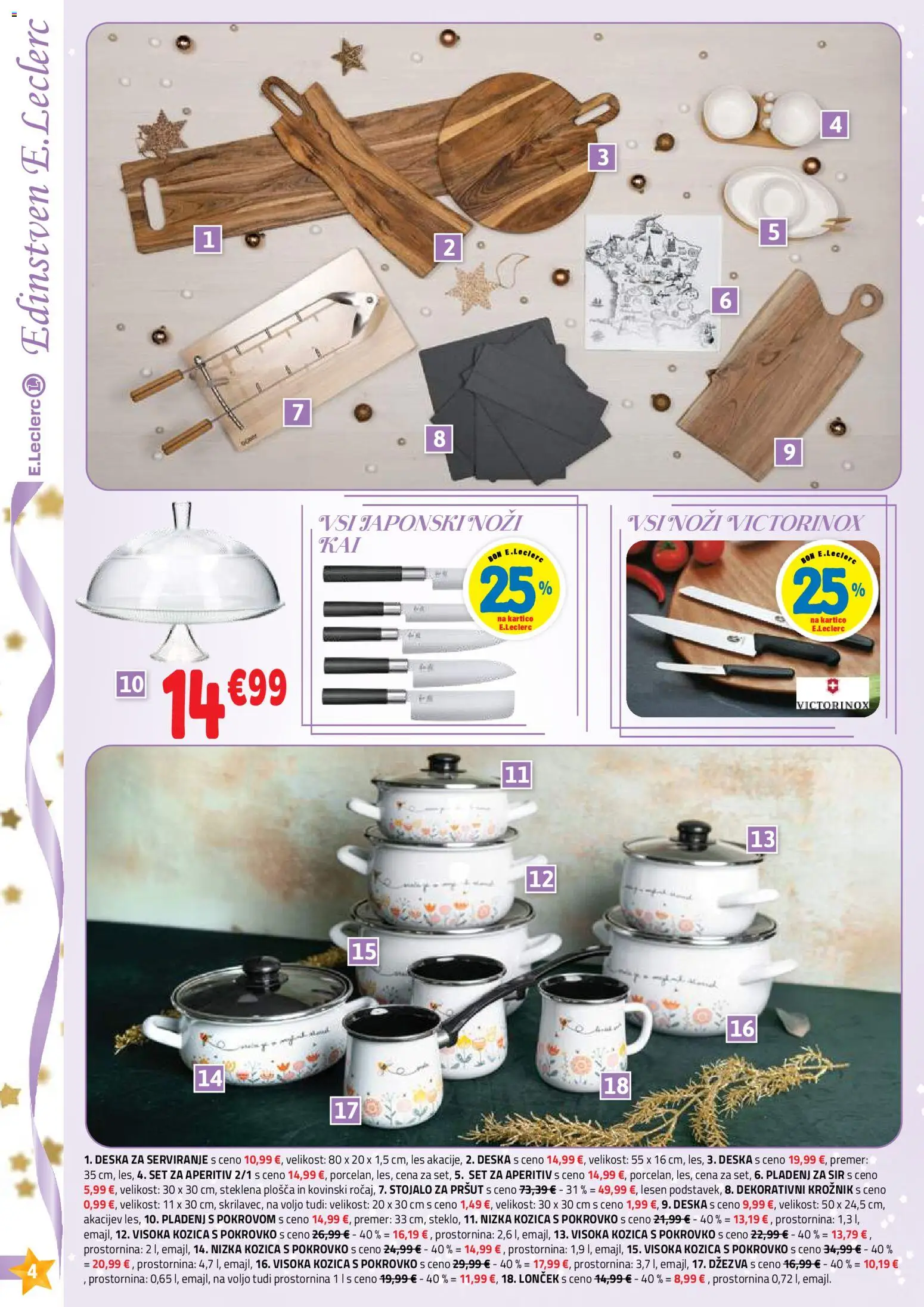 Novi E.leclerc katalog ponudbe – veljaven od 26.11.2025 | Stran: 4 | Izdelki: Pršut, Sir