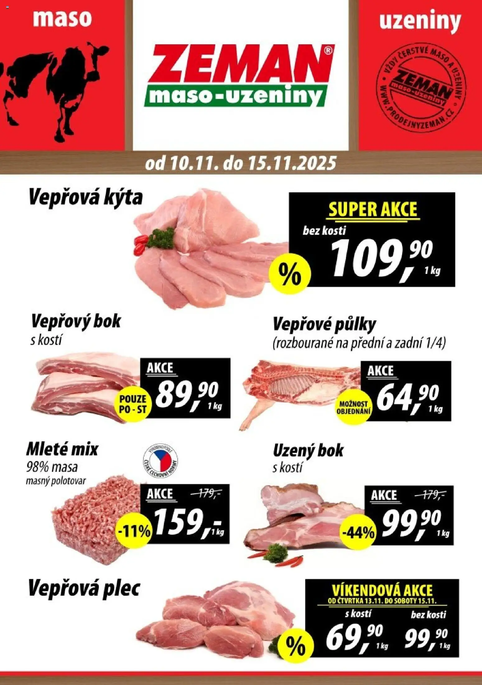 Prodejny Zeman leták - Praha od 10.11.2025 | Strana: 1