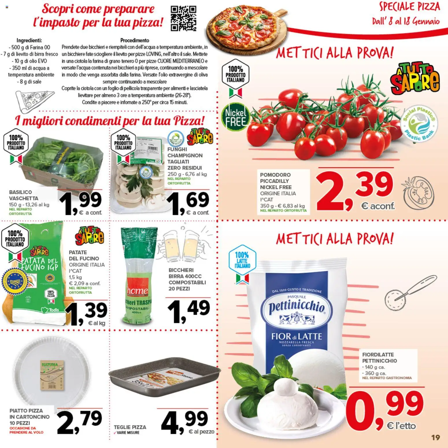 Volantino Todis del 08.01.2026 | Pagina: 19 | Prodotti: Birra, Acqua, Pomodoro, Olio