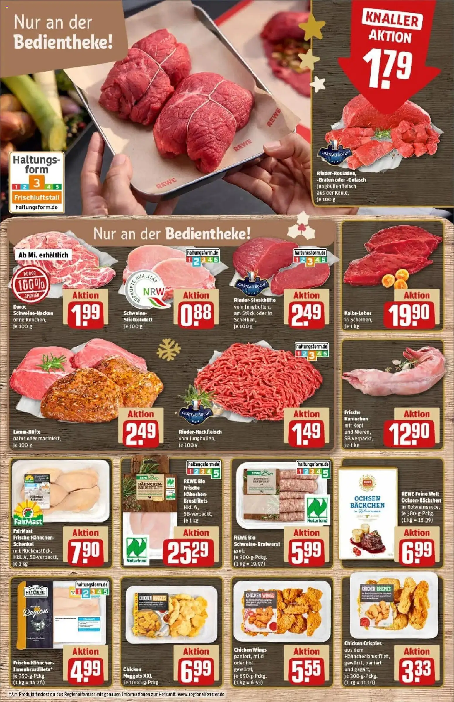 Rewe prospekt Andernach	 – gültig ab 23.11.2025 | Seite: 8 | Produkte: Hahnchen, Kaninchen, Kalbsleber, Steak