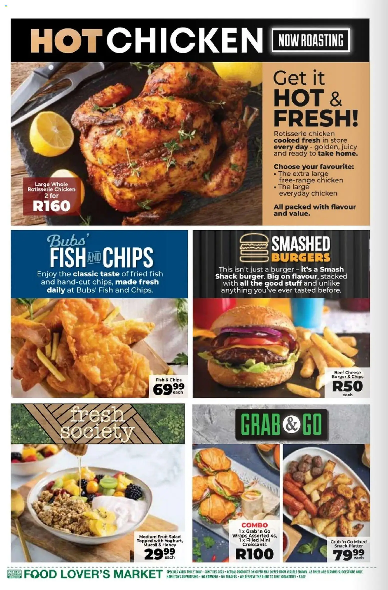 New Food Lover's Market catalogue – valid from 27.11.2025 | Page: 8 | Products: Platter, Fish, Chips, Fruit