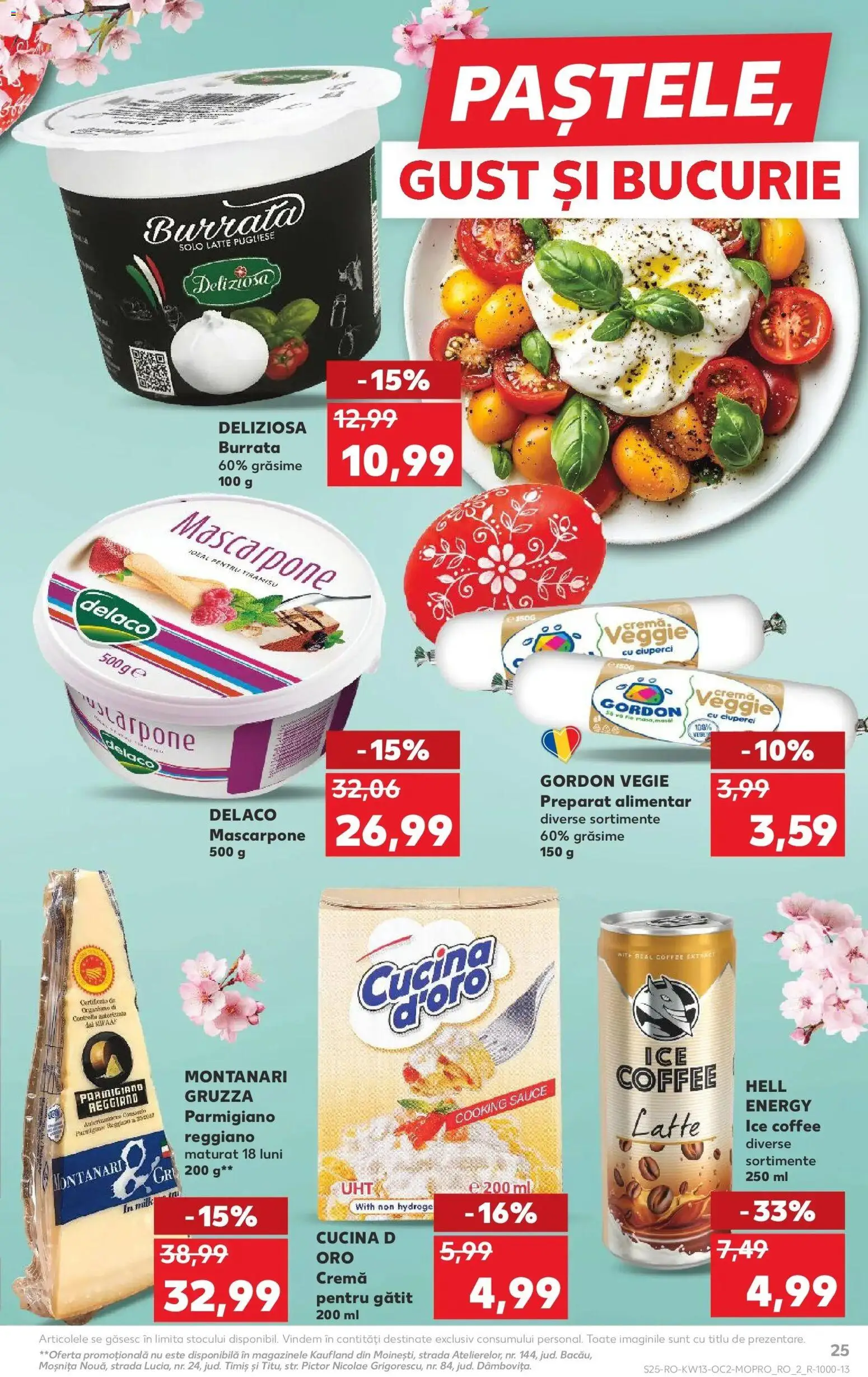 Noul catalog Kaufland – valabil de la 25.03.2026 | Pagină: 25 | Produse: Ciuperci, Cremă, Tiramisu, Mascarpone