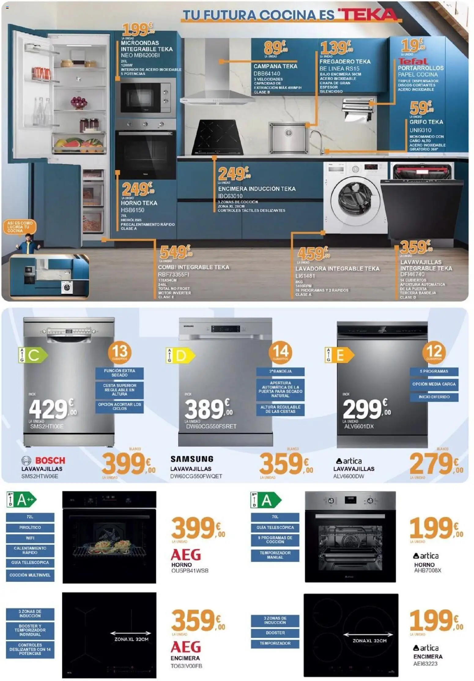 E.Leclerc folleto Renovar │ válido desde el 01.04.2026 | Página: 4 | Productos: Lavadora, Cocina, Bandeja, Cesta