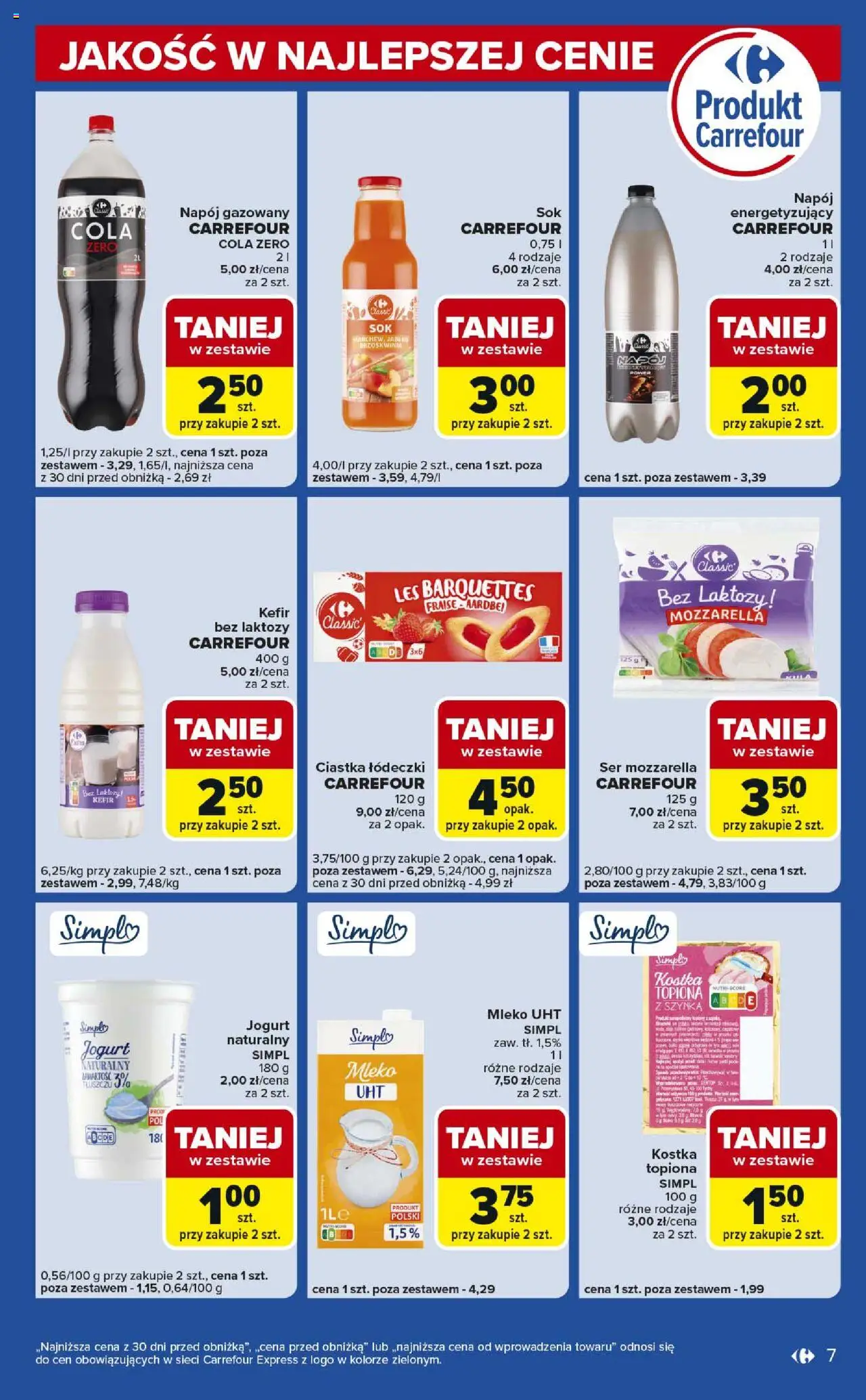 Carrefour Gazetka - Express II od 14.10.2025 | Strona: 7 | Produkty: Brzoskwinia, Szynka, Mleko, Ciastka