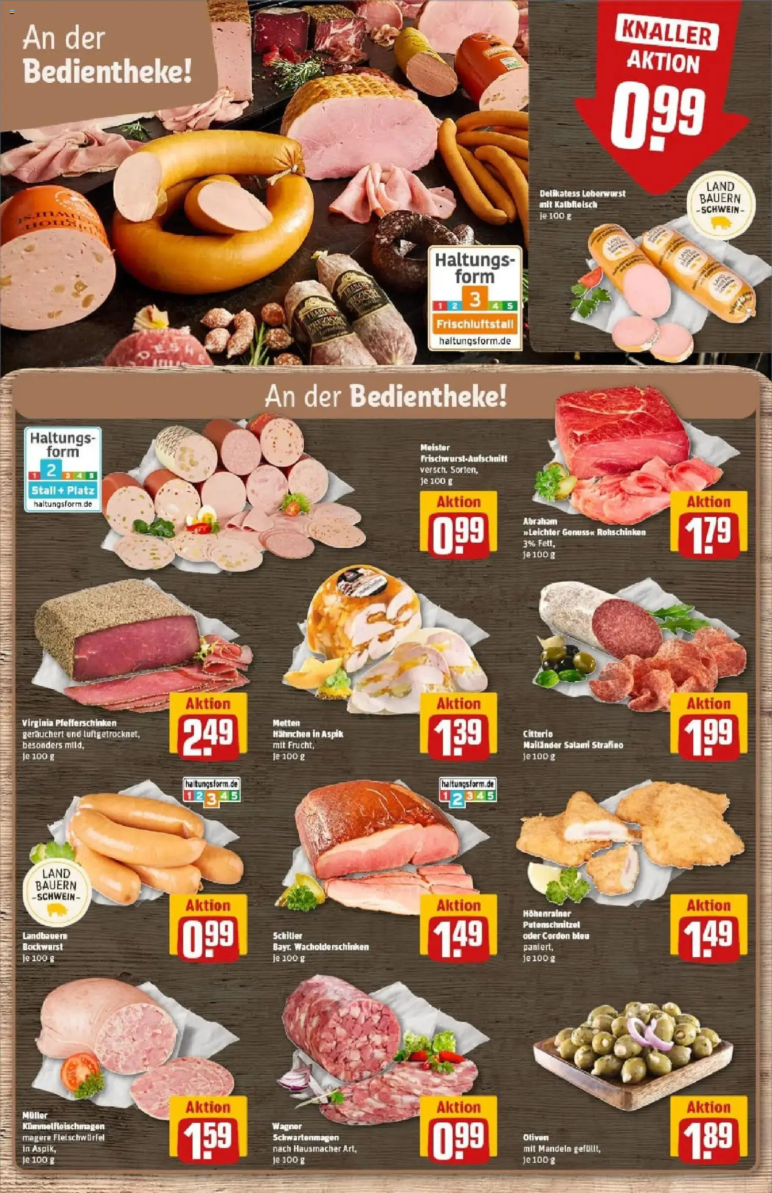 Rewe prospekt Mannheim	 – gültig ab 26.01.2026 | Seite: 10 | Produkte: Bockwurst, Hahnchen, Putenschnitzel, Salami