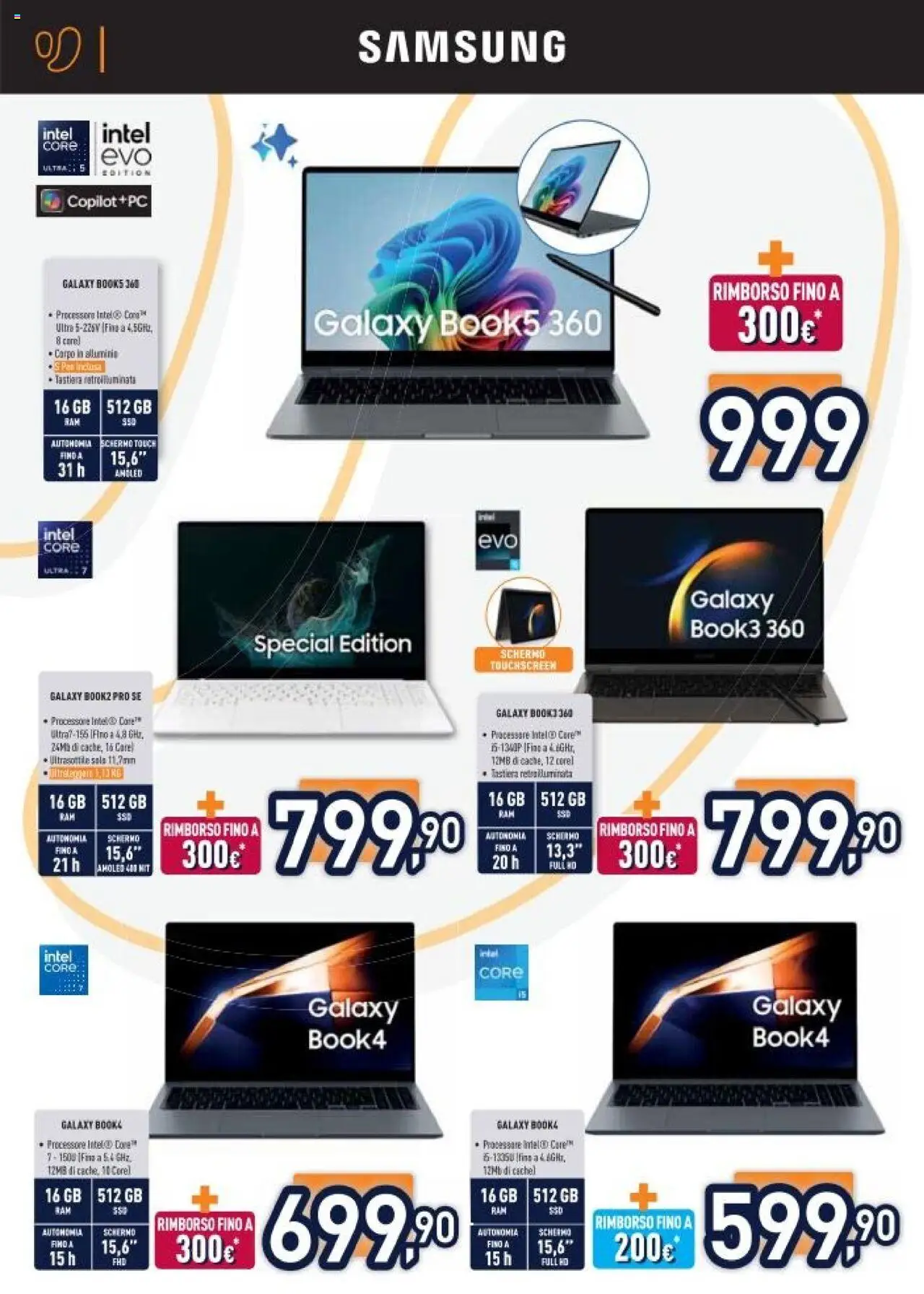Volantino Unieuro del 22.08.2025 | Pagina: 6 | Prodotti: Schermo, Tastiera, Alluminio, Samsung
