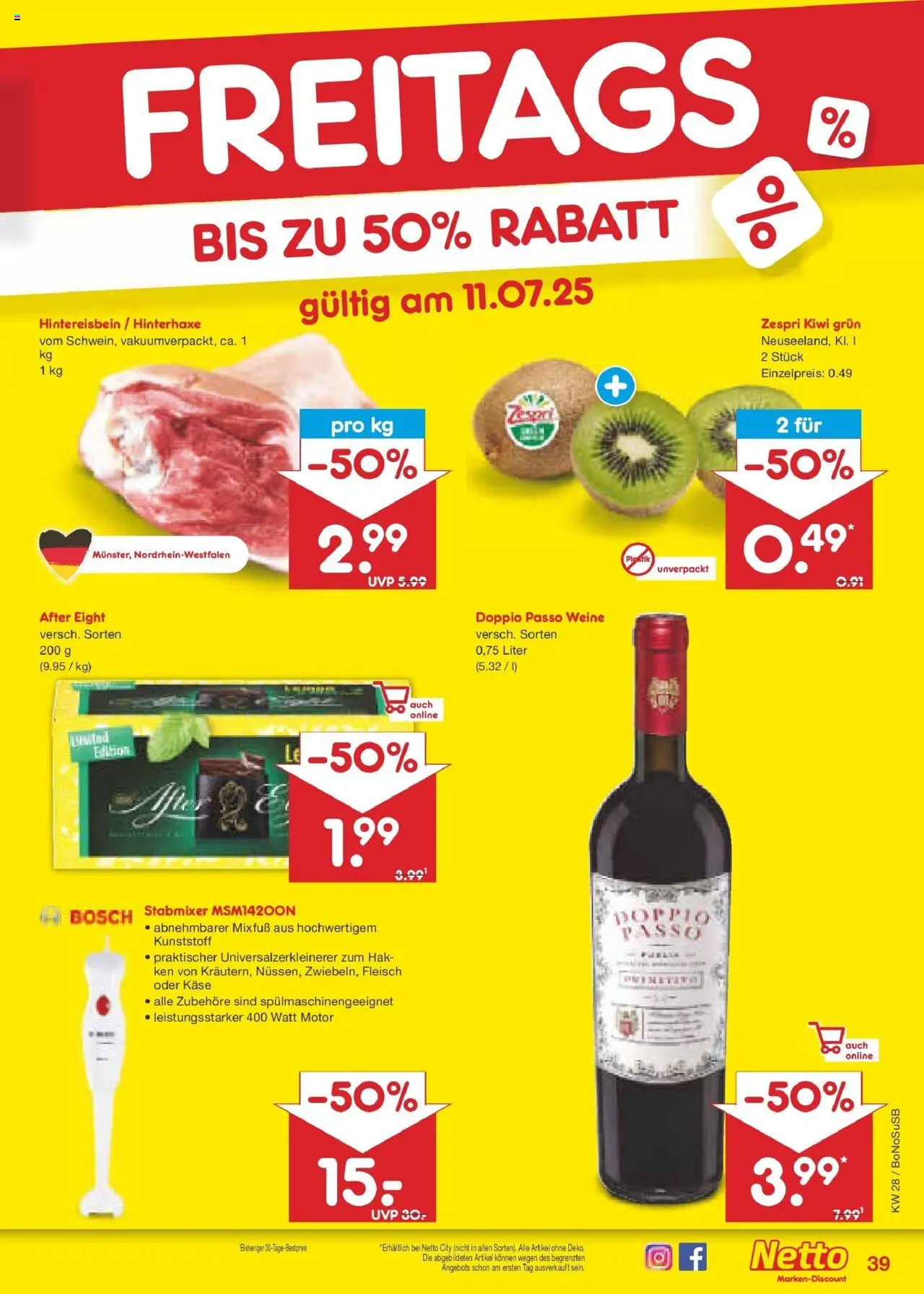 Netto Marken-Discount prospekt Herne	 - gültig ab dem 07.07.2025 | Seite: 57 | Produkte: Bosch, Käse, Doppio Passo, Kiwi