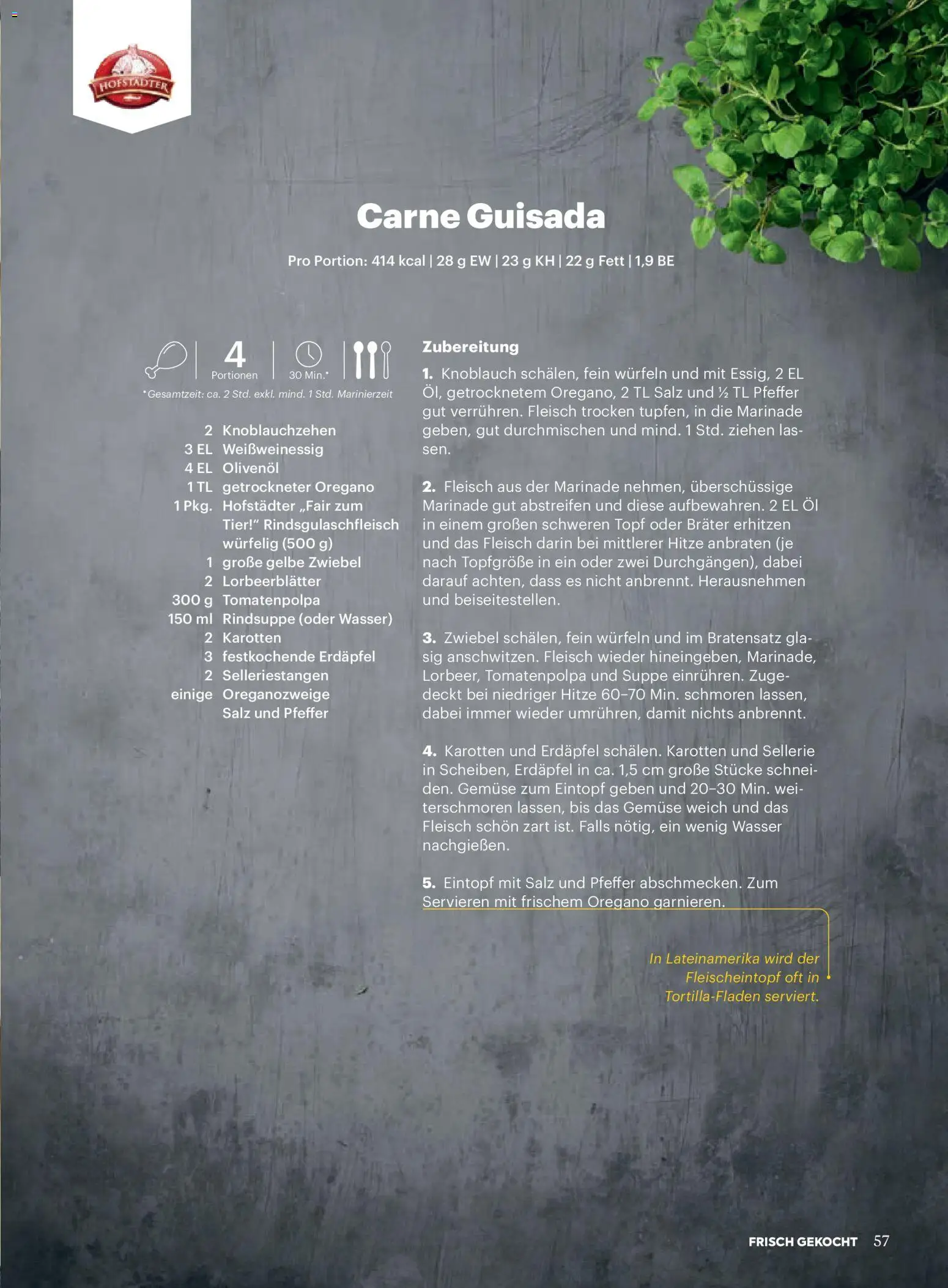 Billa  Frisch Gekocht gültig ab 01.03.2026 | Seite: 55 | Produkte: Wasser, Gemüse, Salz, Pfeffer