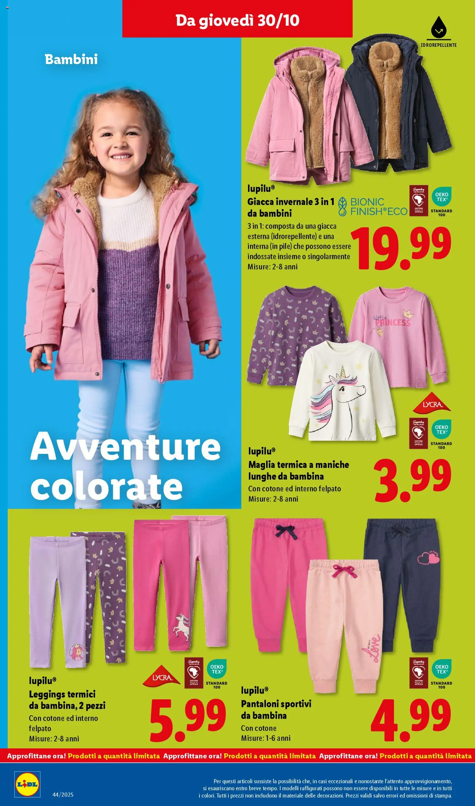 Volantino Lidl del 27.10.2025 | Pagina: 48 | Prodotti: Pile, Giacca, Pantaloni, Leggings