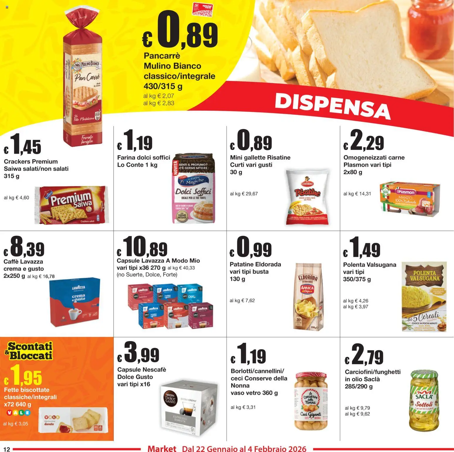 Volantino Sì con Te del 22.01.2026 | Pagina: 12 | Prodotti: Manzo, Cereali, Farina, Vaso