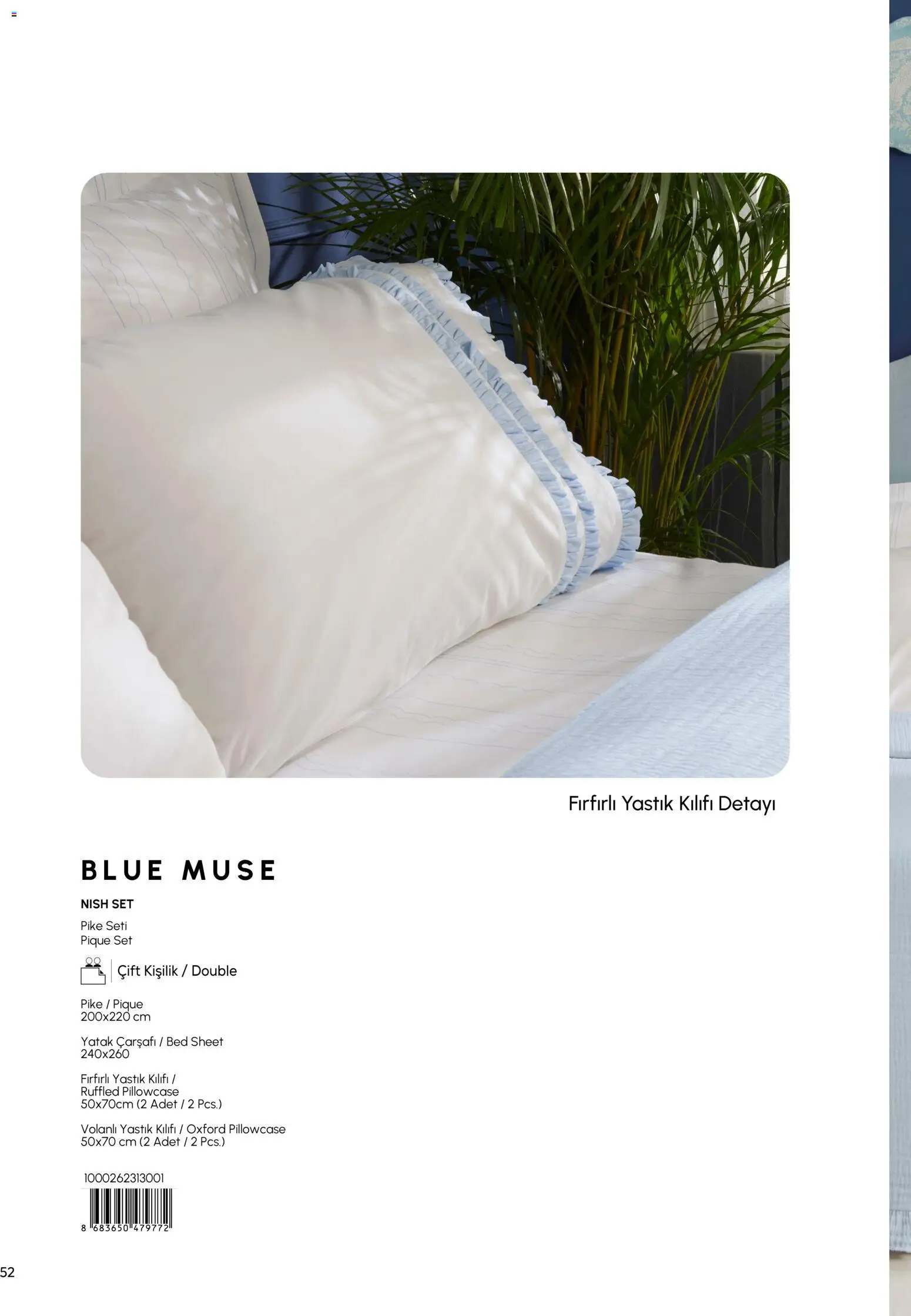 Karaca Home - Katalog  Ev Tekstili -  İlkbahar / Yaz 2026 - 01.03.2026 tarihinden itibaren geçerlidir | Sayfa: 52 | Ürünler: Yatak, Yastık, Yastık kılıfı, Pike