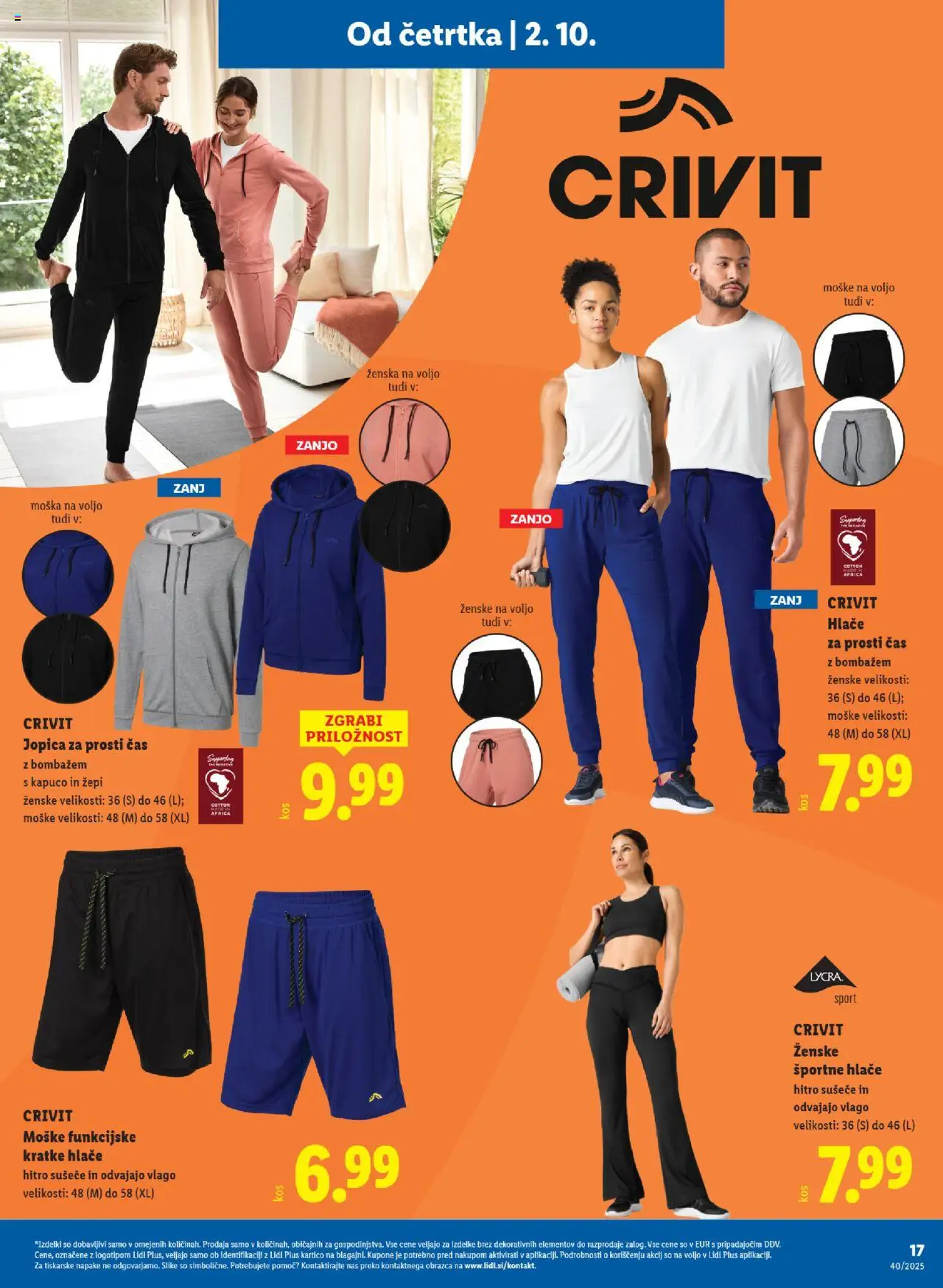 Novi Lidl katalog ponudbe – veljaven od 02.10.2025 | Stran: 33 | Izdelki: Jopica, Hlace, Kratke hlace